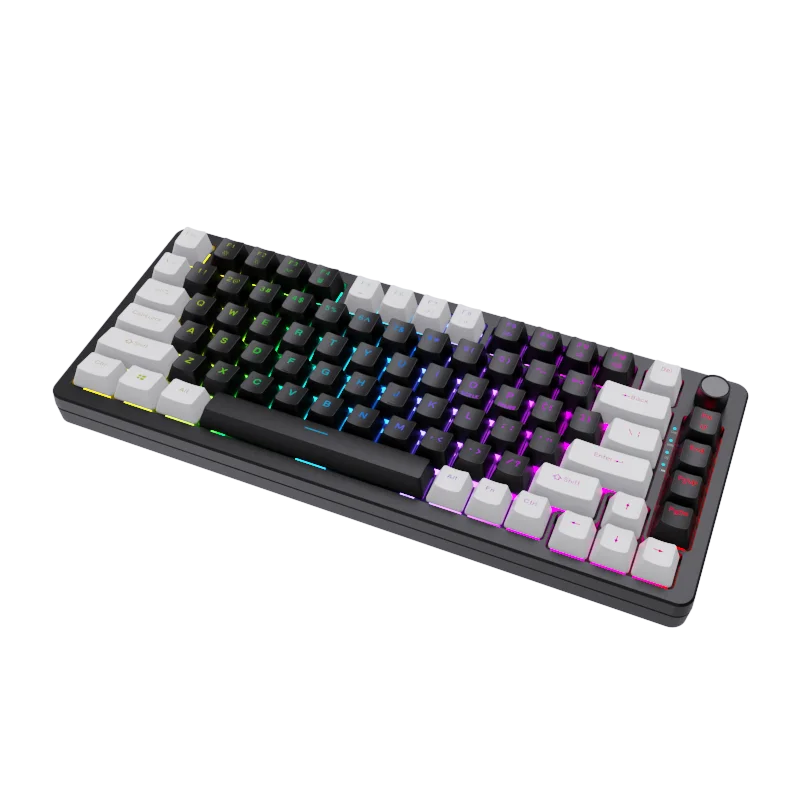 Custom Wireless Mechanical Keyboard Tri-Mode RGB Gasket Hot Swap with Knob
