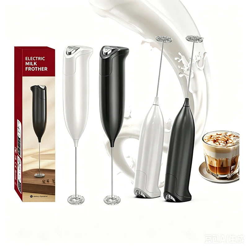 Compact Handheld Electric Milk Frother Easy Clean Portable Professional Coffee Foam Mixer