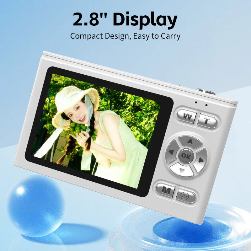 Maustor Children Student Travel CCD Camera 2.8 Inch LCD Screen Mini Portable 4K Kids HD