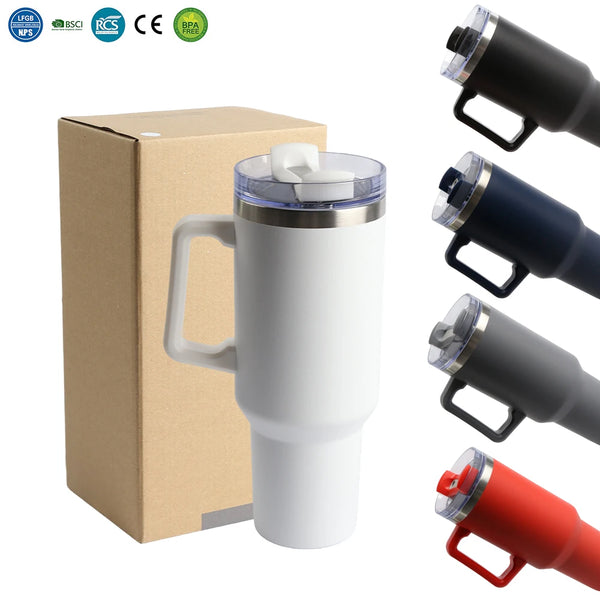 BPA Free Eco Friendly Double Walled Insulated Coffee Tea Drinking Morning Routine 40 Oz