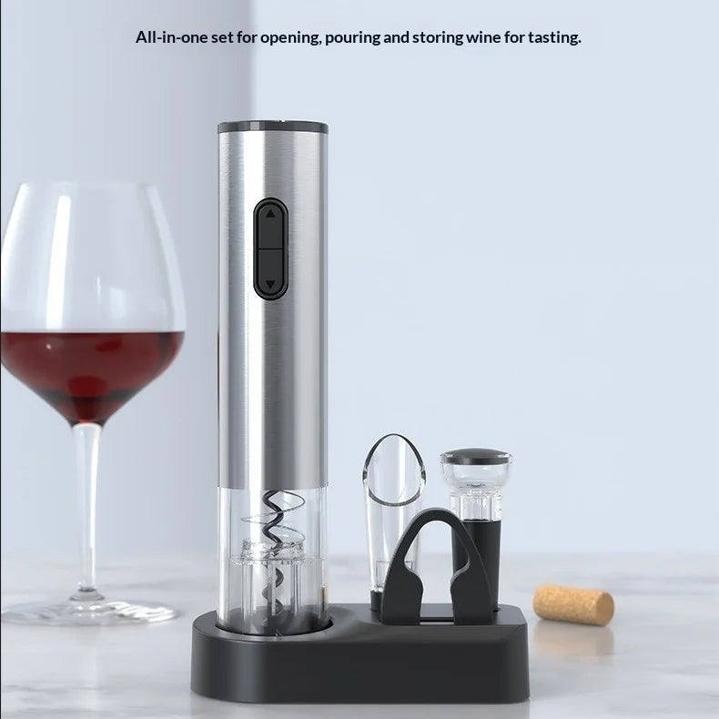 Electric Wine Bottle Opener with High-End Base Set Fully Automatic Screwdriver Wine