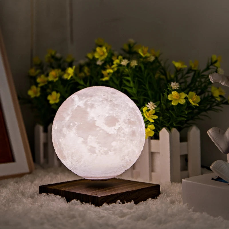 Magnetic Levitation 85mm 3D Printing Night Light Moon Lamp for Home Decoration Christmas