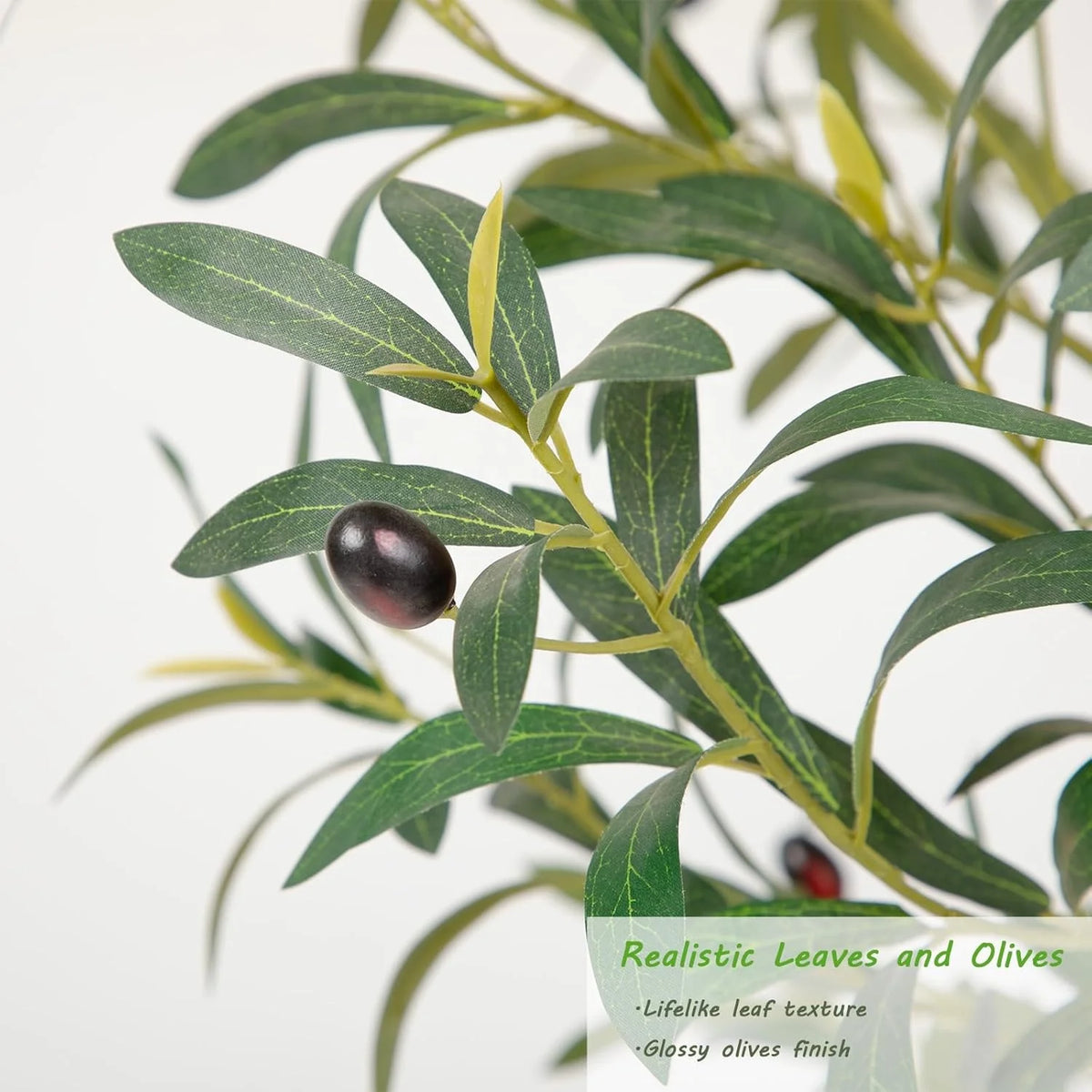 Artificial Olive Tree in 6, 7 or 8 ft, Plastic Faux Plant for Indoor or Outdoor