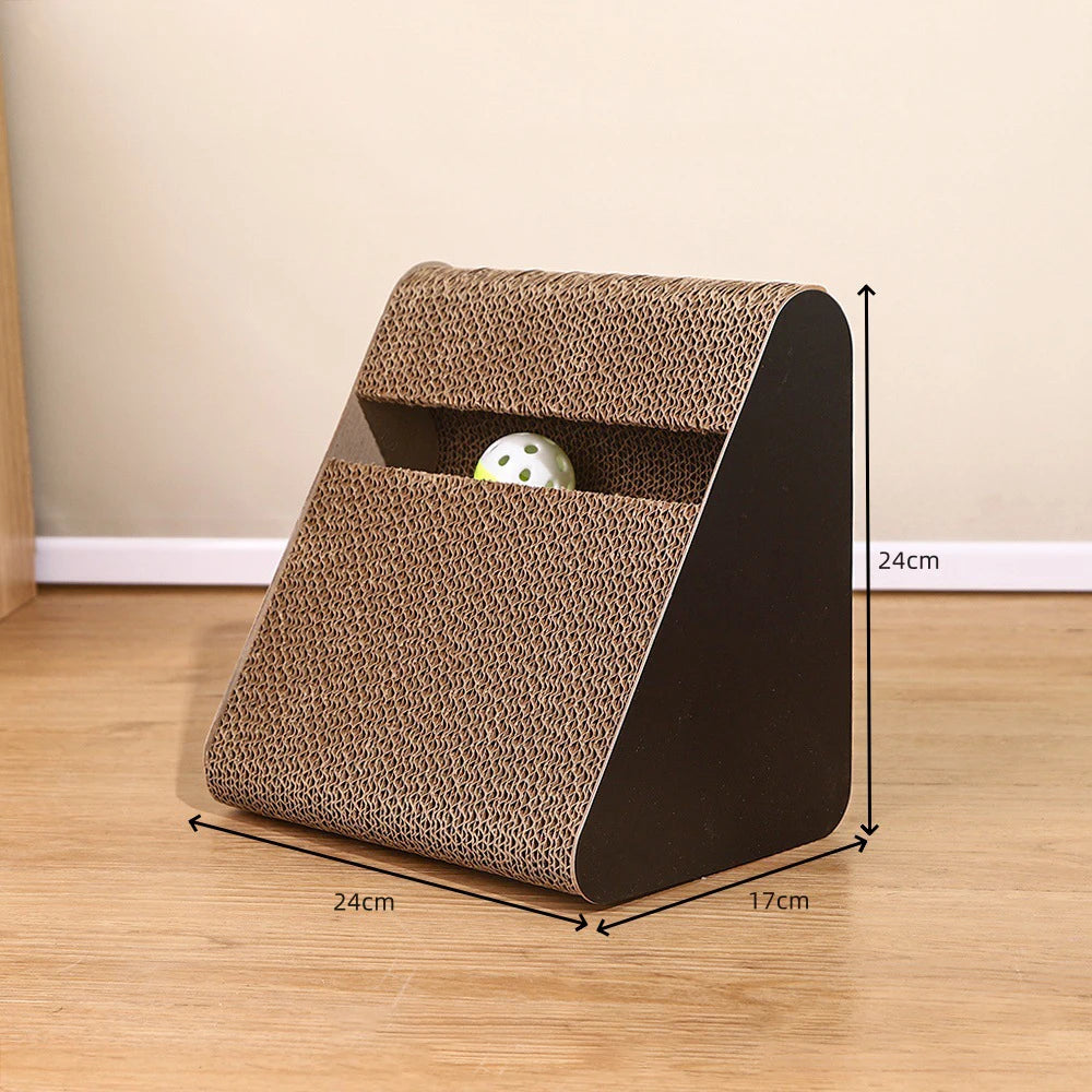 Cat Scratching Board Triangle Cat Scratching Nest Cat Claw Board Corrugated Cardboard