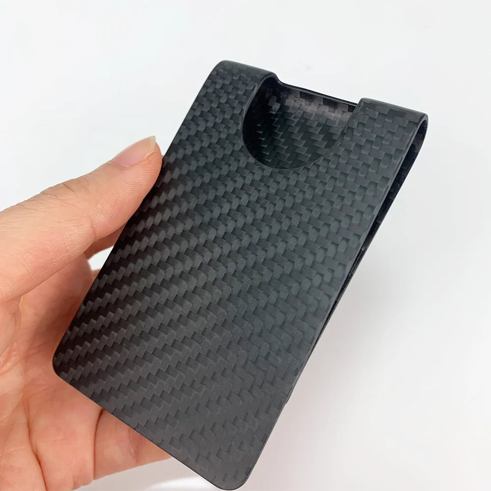 Portable Slim Durable Anti-Theft Real Carbon Fiber RFID Blocking Wallet Minimalist