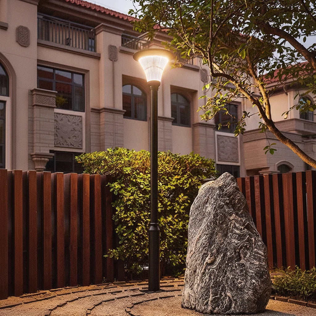 Outdoor Solar Post Light Waterproof LED Path Lighting Decorative Landscape Lamp