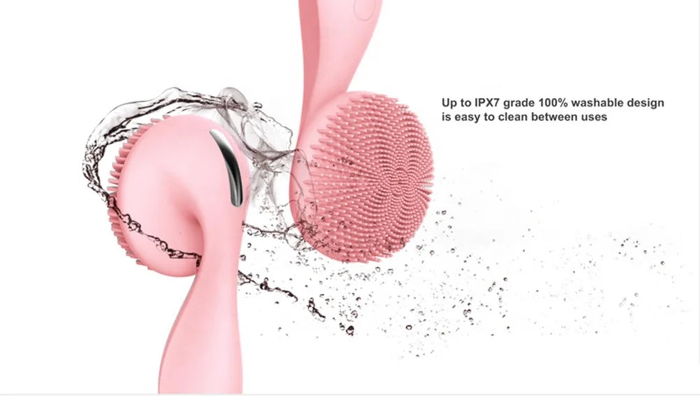 Rechargeable Vibrate Exfoliate Sonic Electric Facial Cleansing Brush Waterproof Face