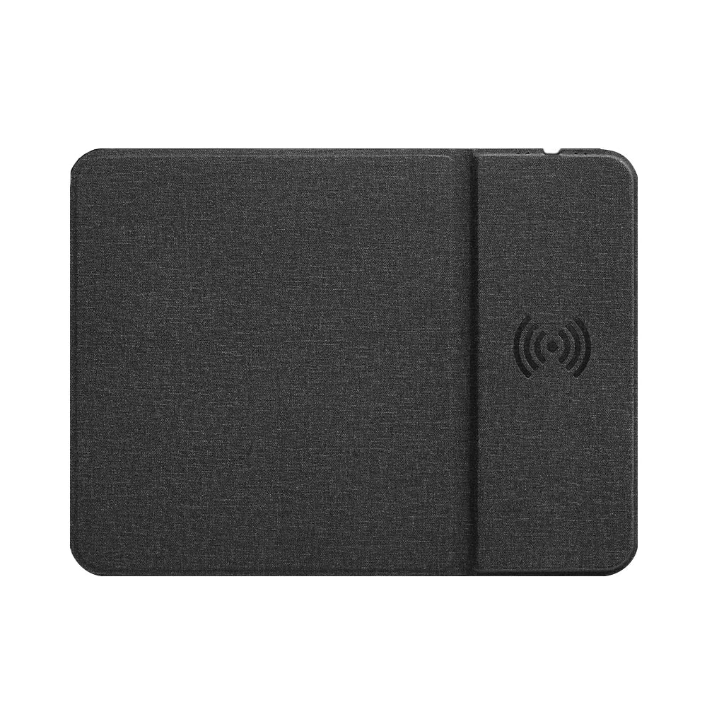 Fast 15W Wireless Charging Desk Mat with Wrist Rest Cartoon Design Leather Waterproof