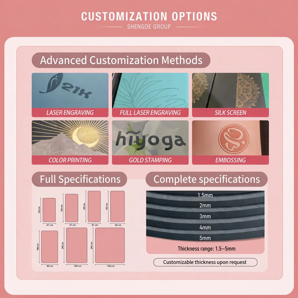Eco-Friendly Yoga Mats Cushioned Feel for Fitness Class PU Rubber Yoga Mat, Yoga Mats
