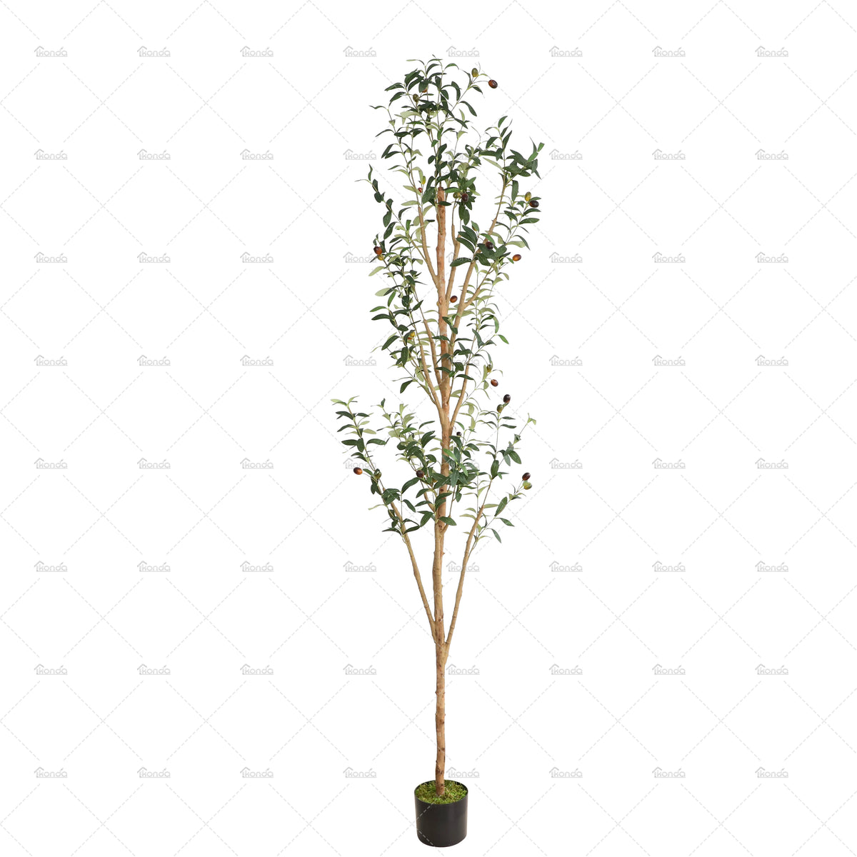 Large Greenery 6ft High 180cm Artificial Tree Olive Tree in Plastic Pot Olive Tree