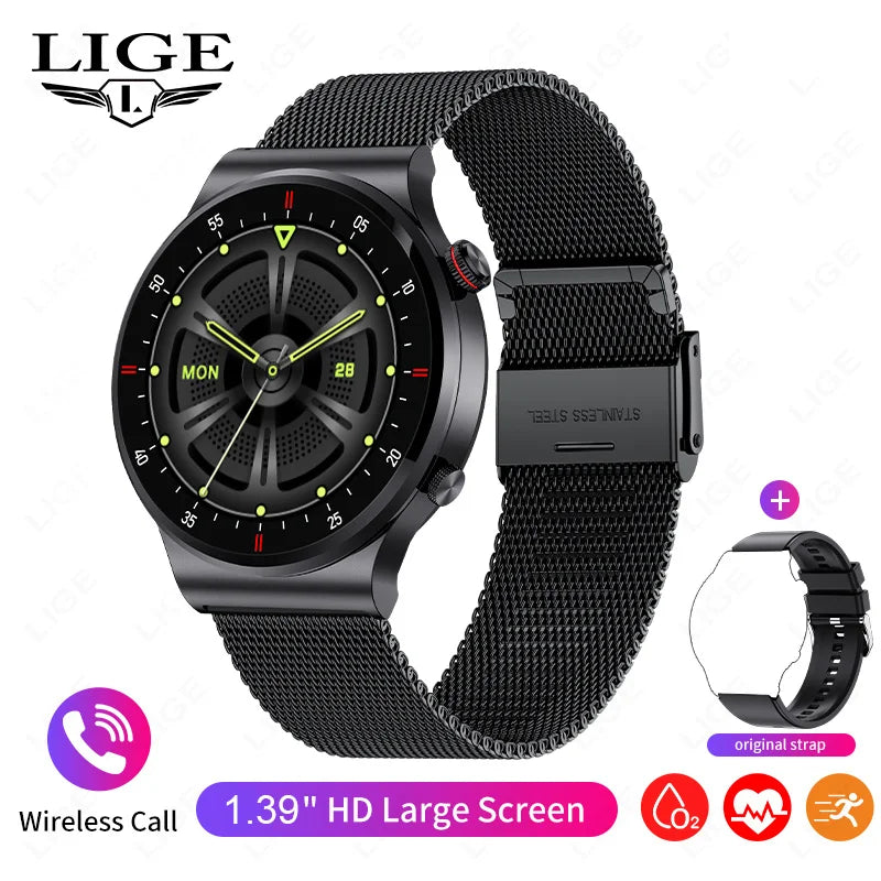 BW0382 NFC Smart Watch for Men Women Answer Make Call Fitness Tracker Running Watch Music
