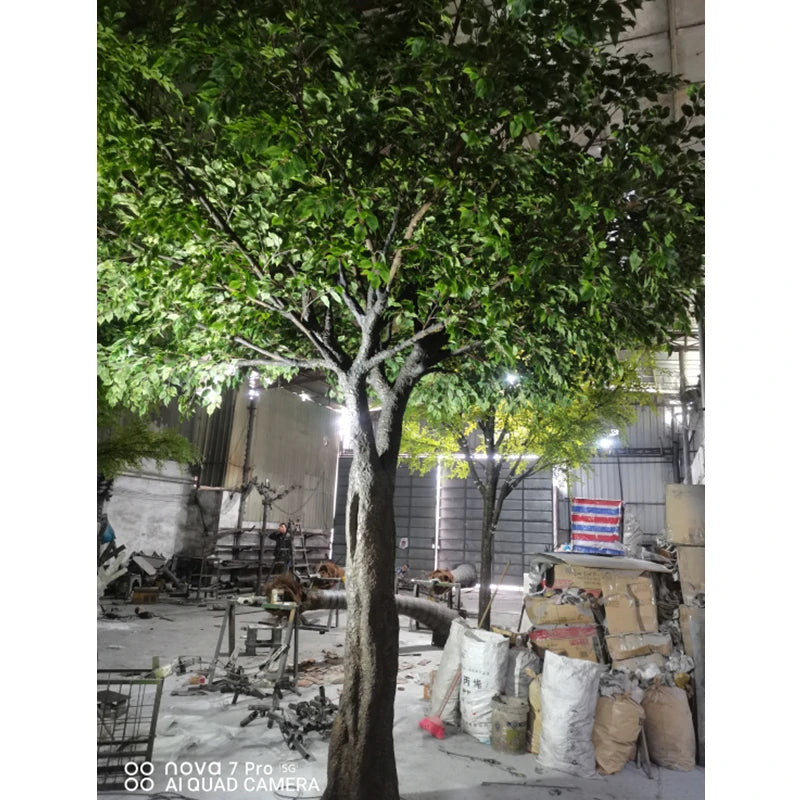 Custom 13Ft High Artificial Olive Tree Made From Fiberglass Wood Trunk With Plastic