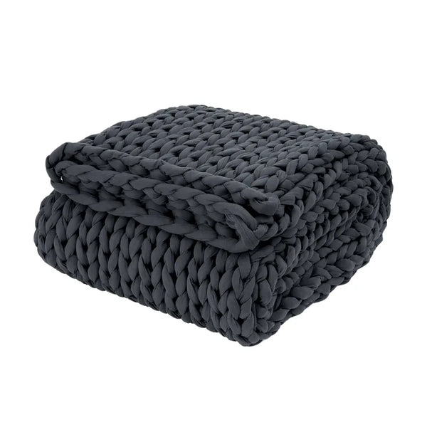 Cooling Weighted Blanket Hand Knitted Chunky Knit Throw for Hot Sleepers Breathable Glass