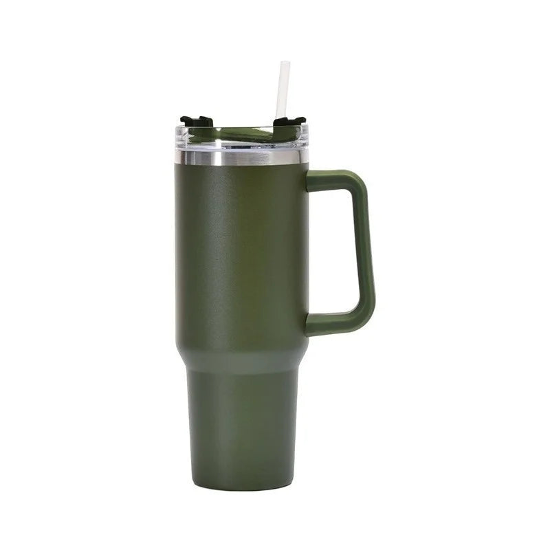 40Oz Stainless Steel Tumbler with Handle Insulated Tumbler Stainless Steel Cup Custom Cups