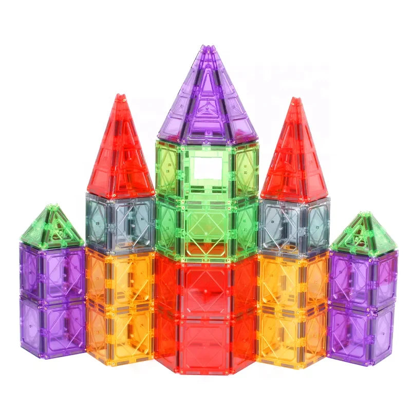 Creative Multi-Color ABS Material Montessori Educational Magnetic Tiles Magnetic Blocks