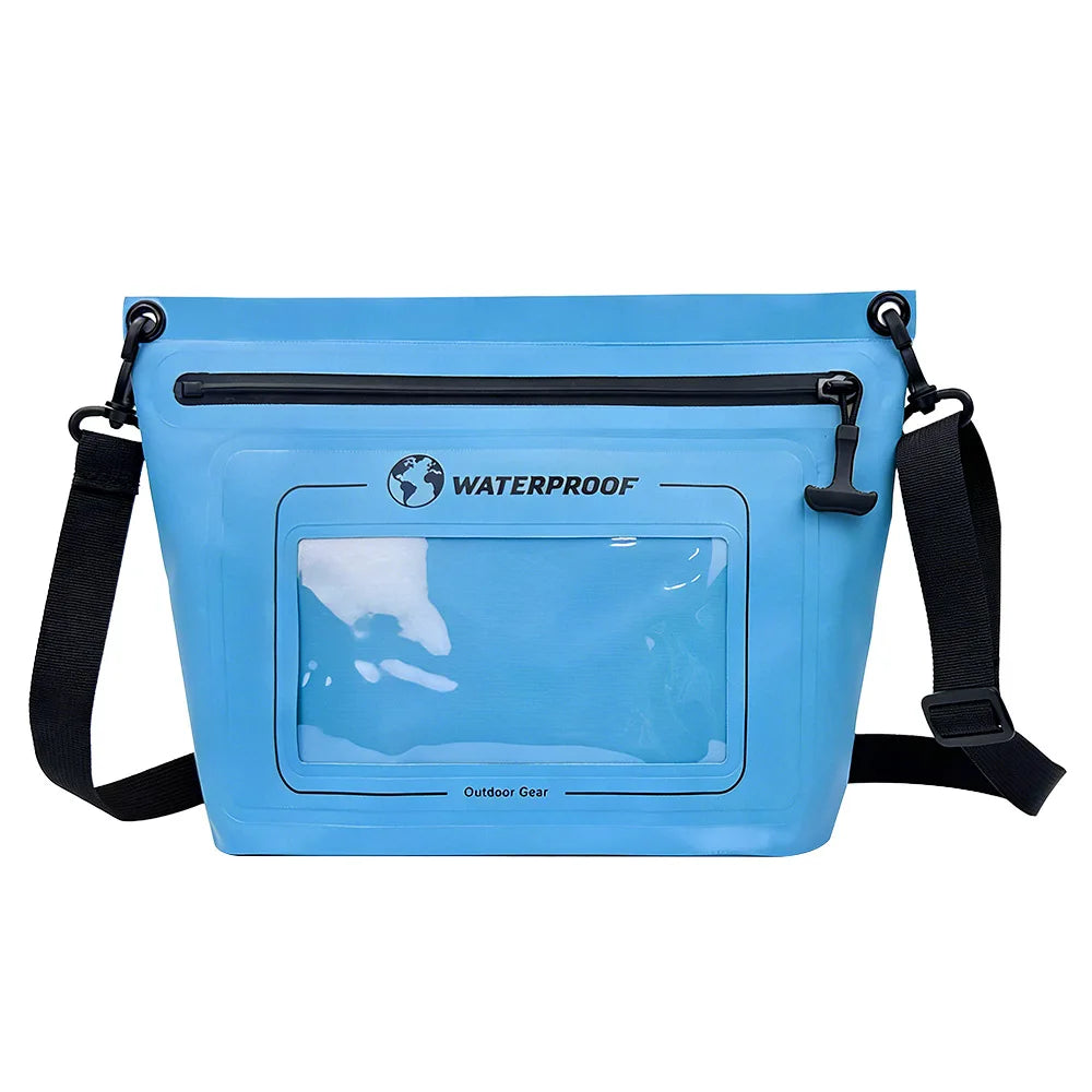 Portable Touchscreen Waterproof Crossbody Bag | Airtight Zipper Dry Bag for Outdoor