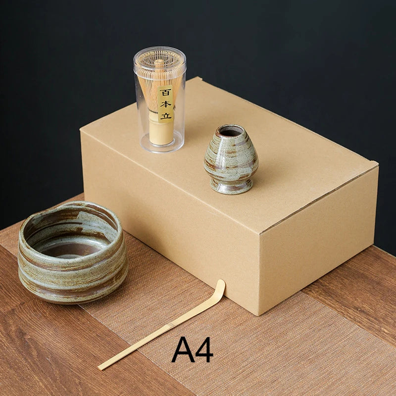 4 to 7 PCS Matcha Bowl Ceremony Accessory Japanese Tea Matcha Organic Bamboo Whisk Chasen