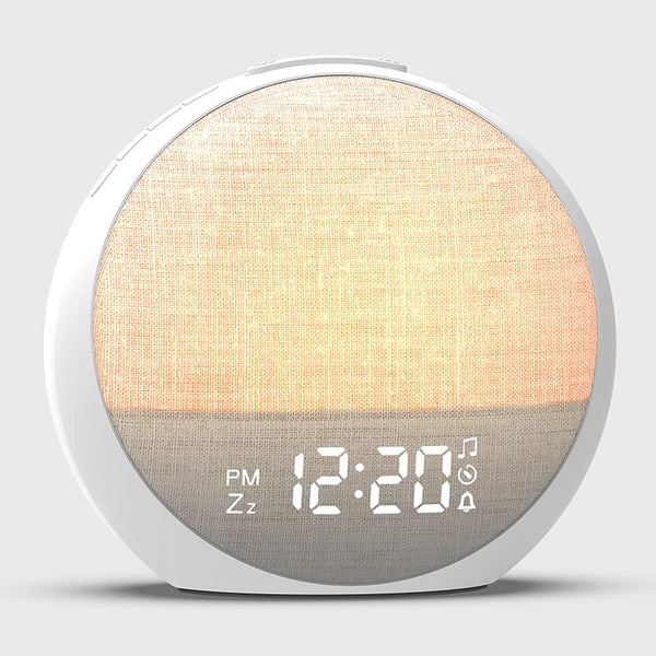 Sunrise Alarm Clock - Wake Up Light with FM Radio & Nature Sounds for a Gentle Morning