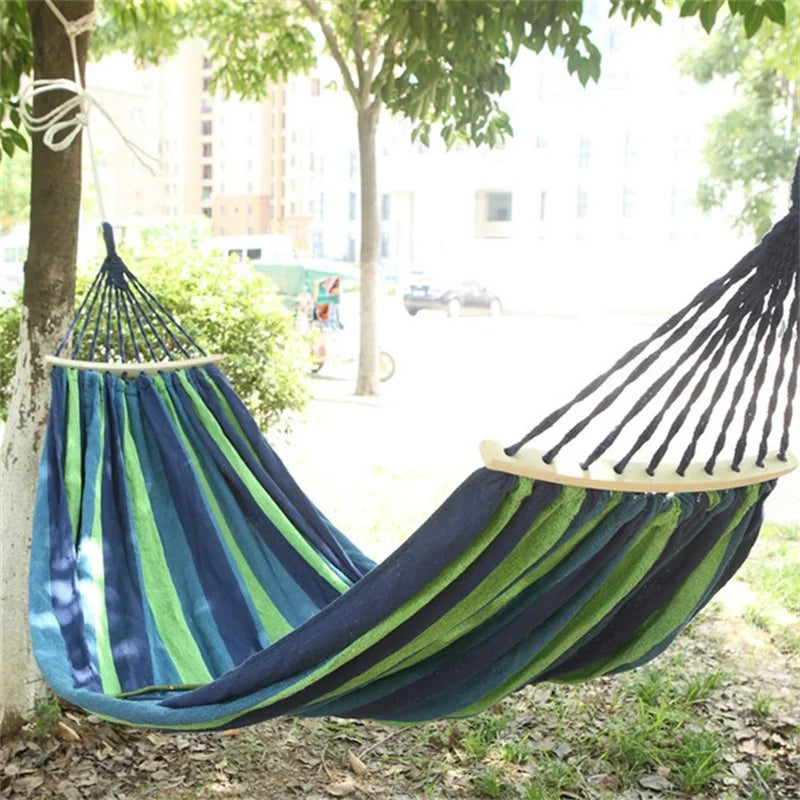 Canvas Hammock Foldable Hanging Swing Portable Outdoor Camping Hammock