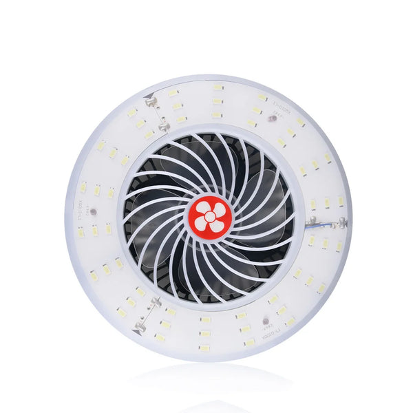 New Portable Camping Fan with LED Light USB Rechargeable Hanging Tent Fan for Outdoor