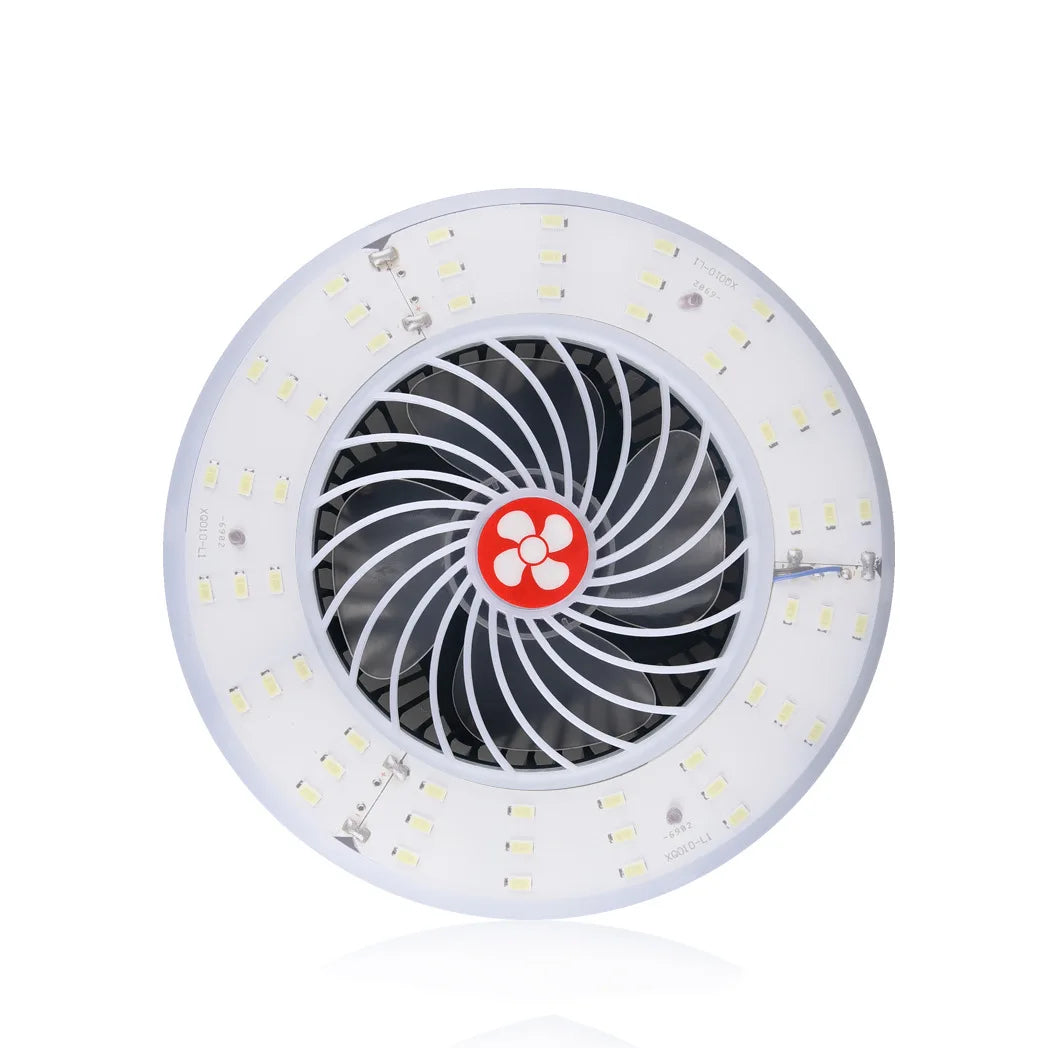 New Portable Camping Fan with LED Light USB Rechargeable Hanging Tent Fan for Outdoor
