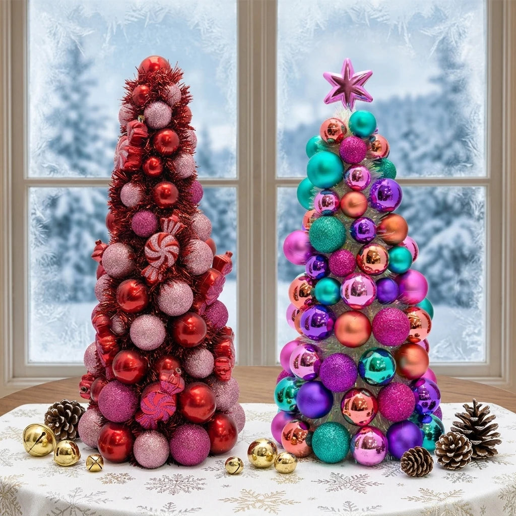 Customized Handmade Plastic Christmas Tree Topper Modern Minimalist Design Star-Topped