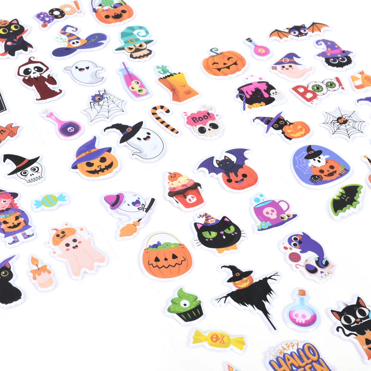 12 Pieces Per Pack Chinese Style Sticker Halloween UV Printed PVC Cartoon Home Decoration (Pack of 2)