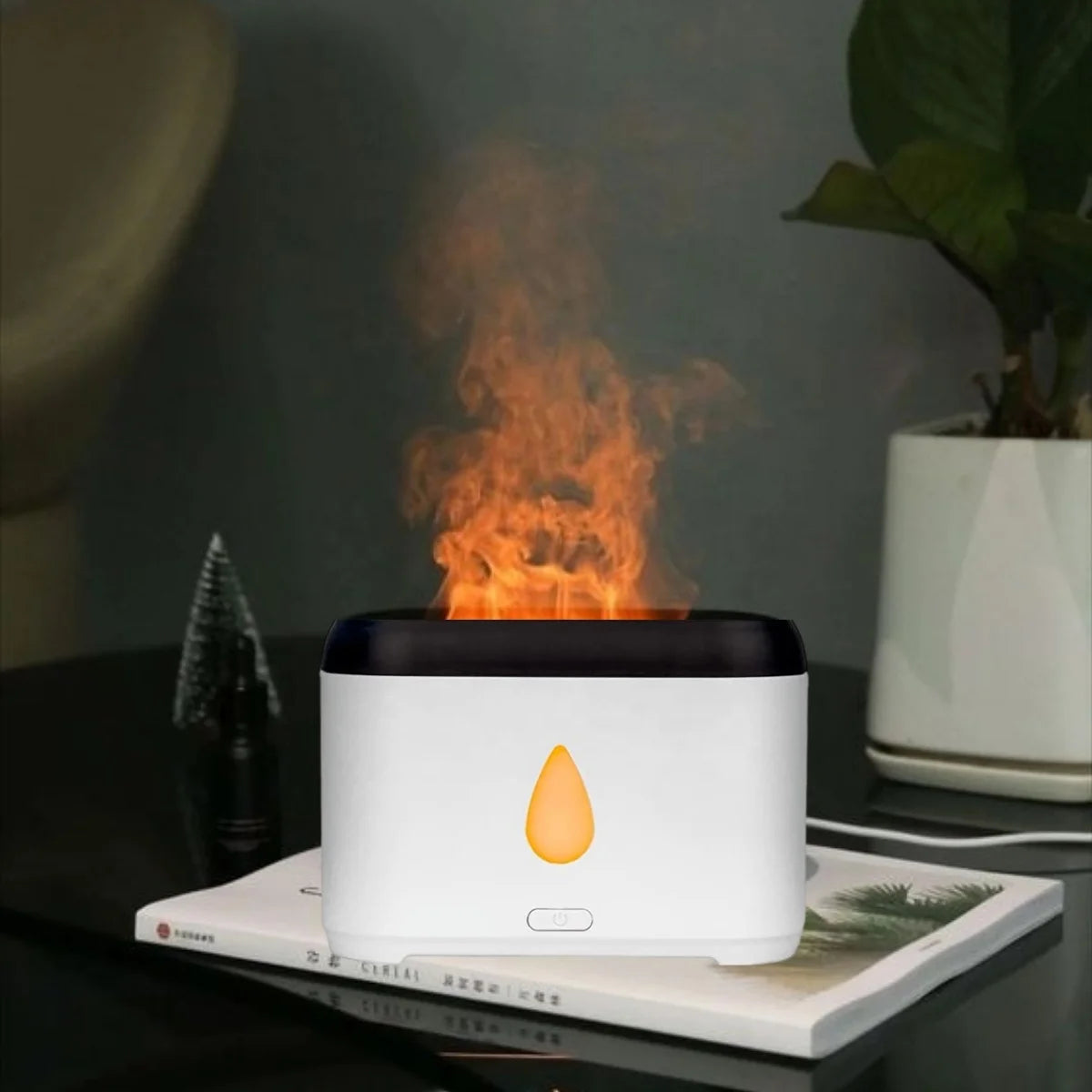 Aromatherapy Essential Oil Diffuser Flame Aroma Diffuser Humidifier Mist Scent Air