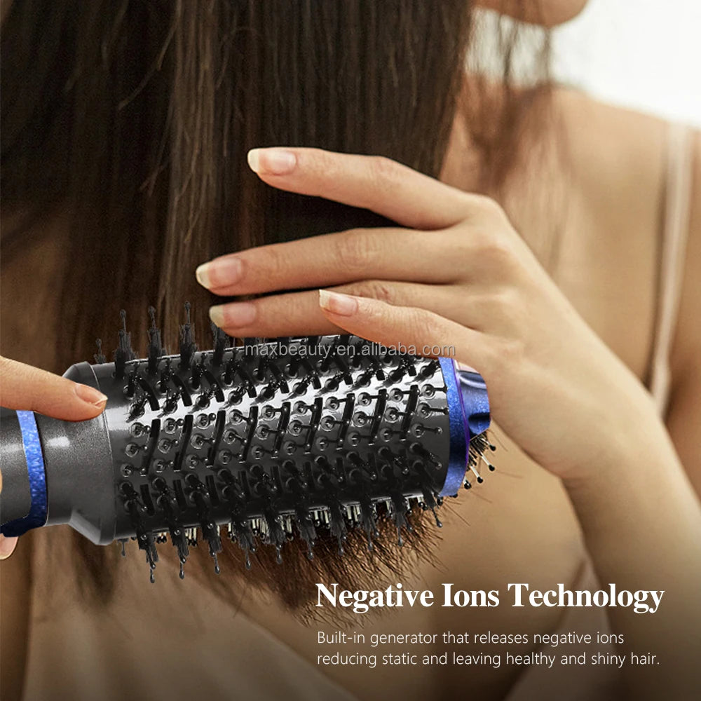 Max Beauty Hair Straightener Brush Negative Ion 4 in 1 Hair Styling Tool Set Hair Dryer