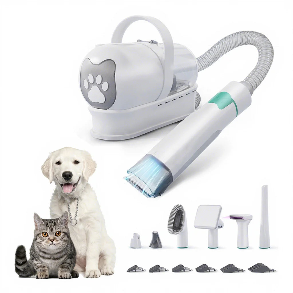 Pet Grooming Set Vacuuming Shave 7 in 1 Multifunctional Pet Hair Remover