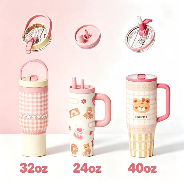 Customized Tumblers Portable Ice Cup Stainless Steel Insulated 40oz 32oz 24oz Tumbler