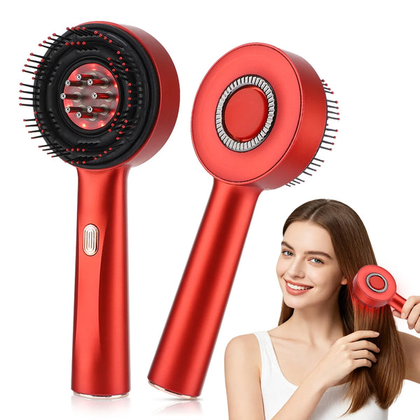 Cordless Scalp Massage Brush with Oil Applicator and Red Light, Electric Comb