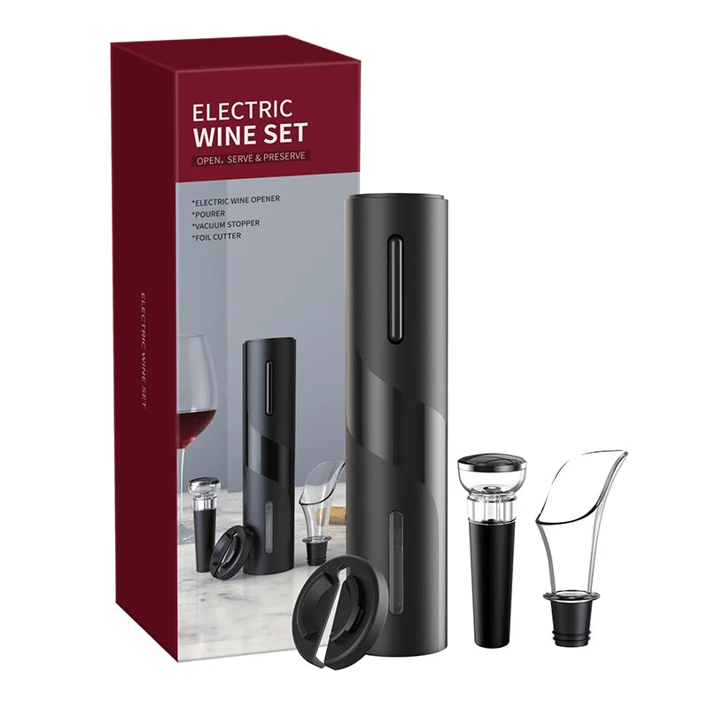 Rechargeable Electric Wine Opener + Vacuum Wine Pump 2 in 1 Design Luxury Wine Gift Kit