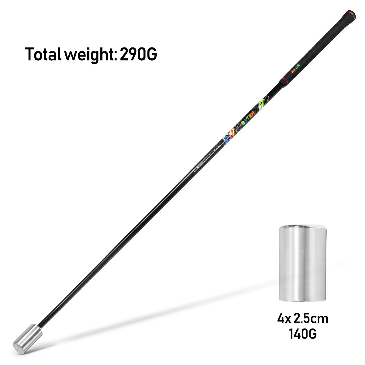 Stainless Steel Adult Golf Power Swing Practice Stick Home Use Inner Simulation Training