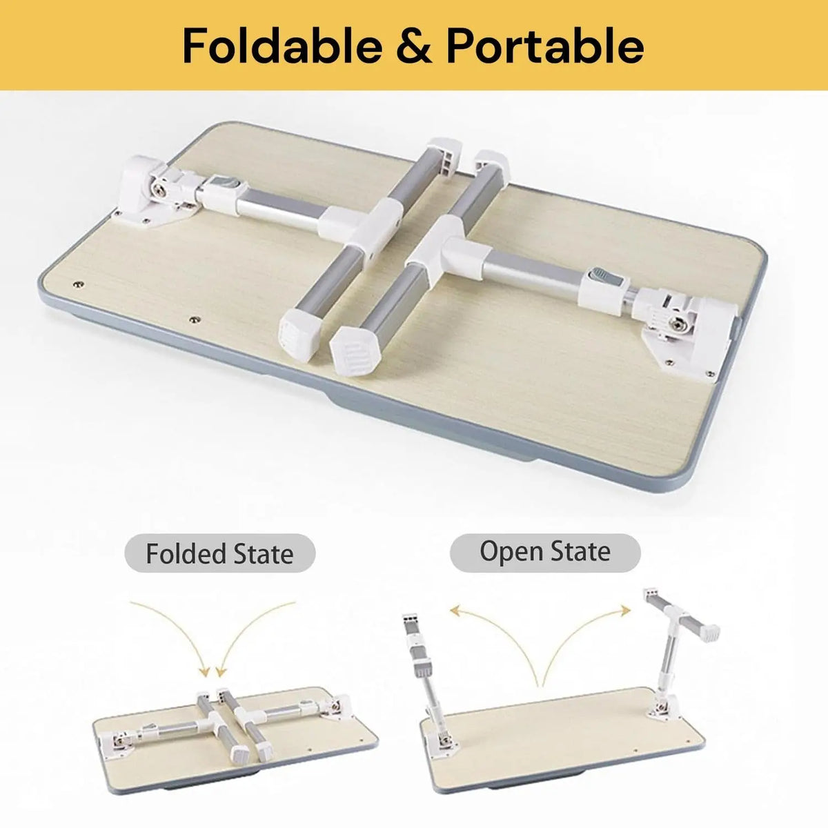 Multi-Angle Adjustable Laptop Stand Table Household Lazy Study Table on the Bed Folding
