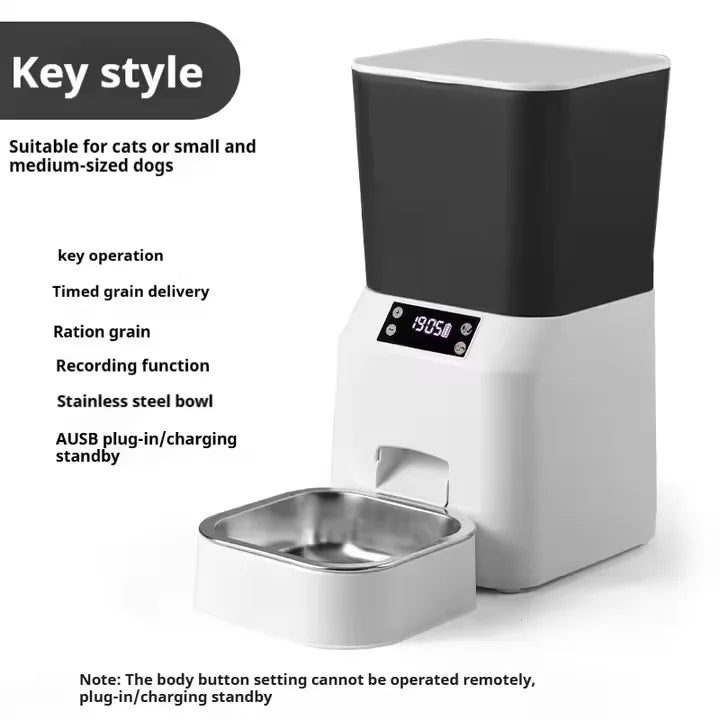Pet Feeder for Travel Portion Control Automatic Cat Dog Food Water Dispenser Smartphone