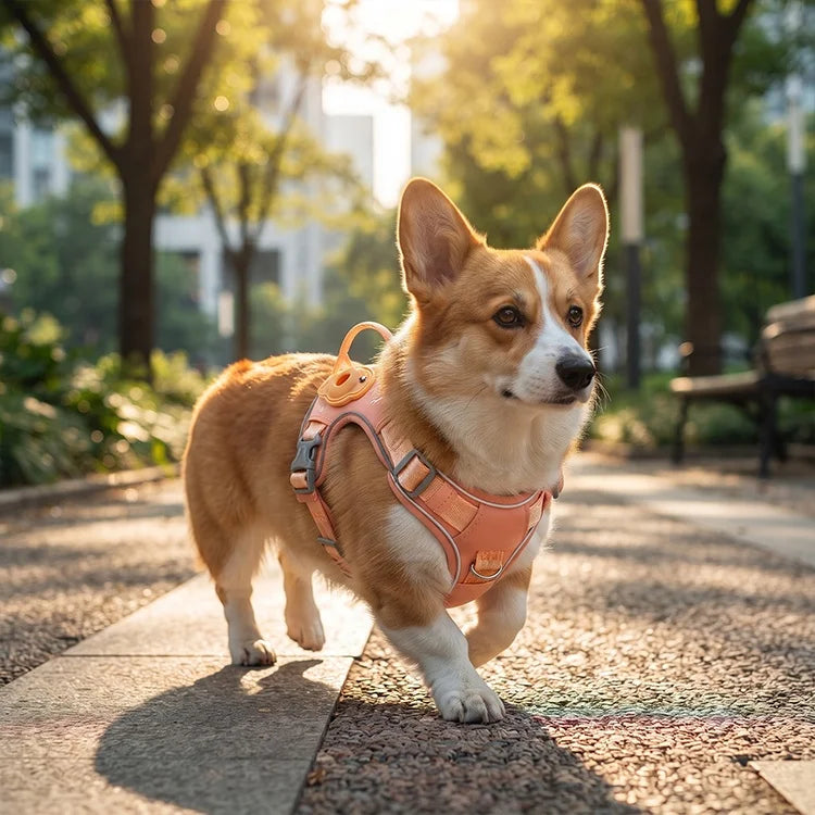 No-Pull Dog Harness with Airtag Pocket Durable Reflective Training Vest for Dog Safety