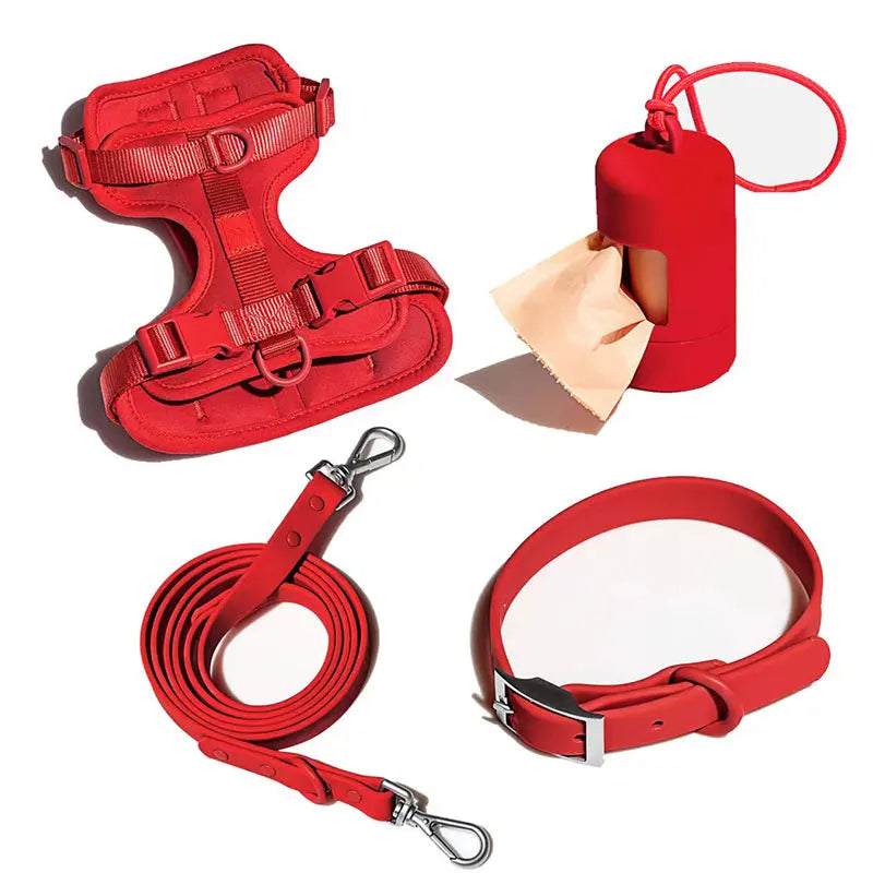 Practical Waterproof Tactical Dog Harness No-Pull Design with PVC Nylon Oxford for Large