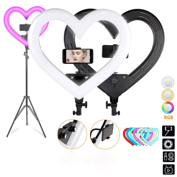 Selling Tiktop 10 Inch All in One Mini Led Set Heart Ring Light Lamp with Tripod Stand