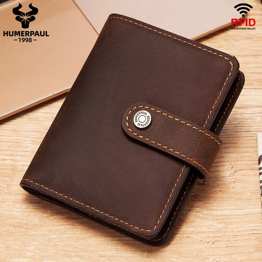 Unisex Fashion Purse Minimalist Aluminum Rfid Wallet Pop Up Credit Card Leather Custom