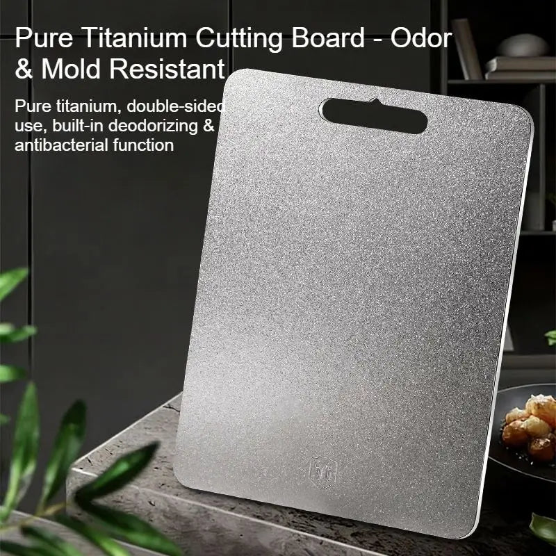 Custom Anti-Microbial Chopping Board 1.5cm Thickened Crystalline Pure Titanium Cutting