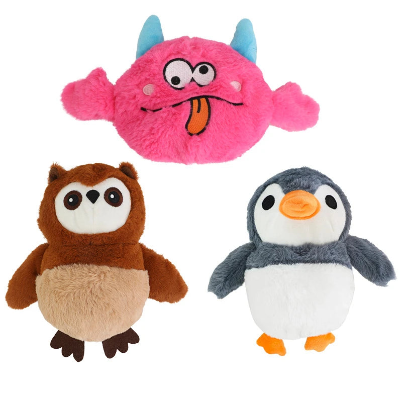 Electric Moving Squeaky Plush Pet Toy USB Charging Dog Cat Interactive Play Toy