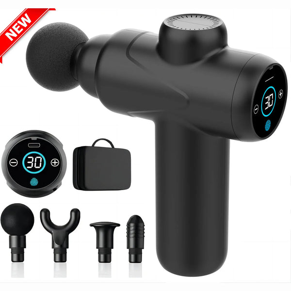 Mini Wireless Massage Gun with Touch Screen, Percussion Massager in 4 Colors
