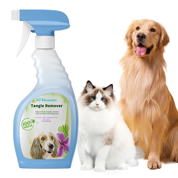 Quick Pets Grooming Spray Detangler Conditioner Tangled Fur Natural Lemongrass Formula