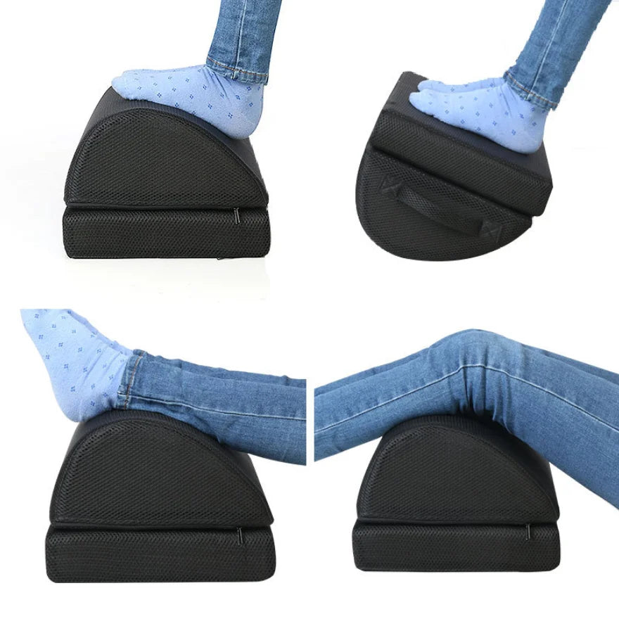 Foam Filling Water Drop Shape Adjustable Office Foot Rest Pillow Under Desk