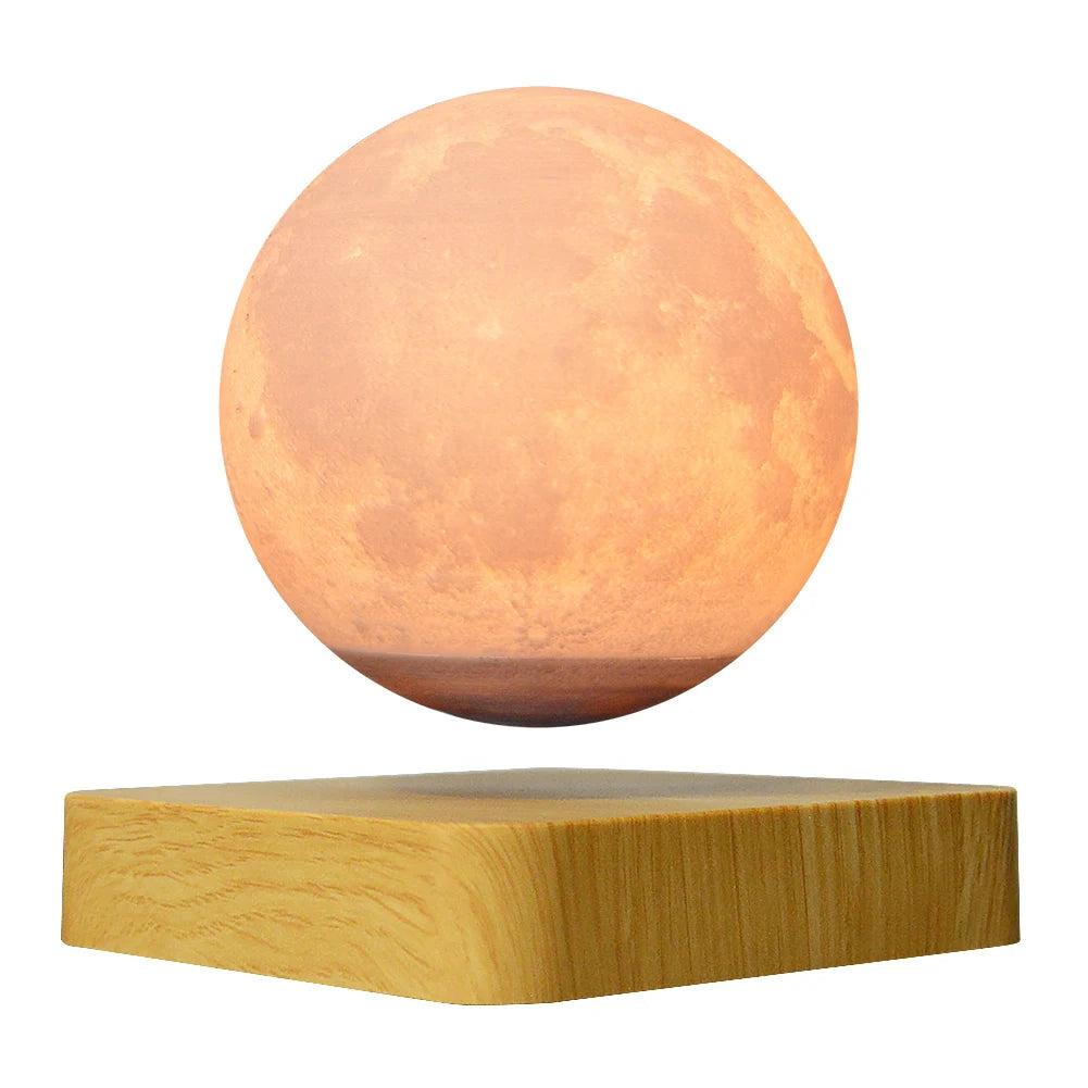 3 Colors Floating Moon Lamp 3D LED Magnetic Floating Lamp Levitating Moon Light