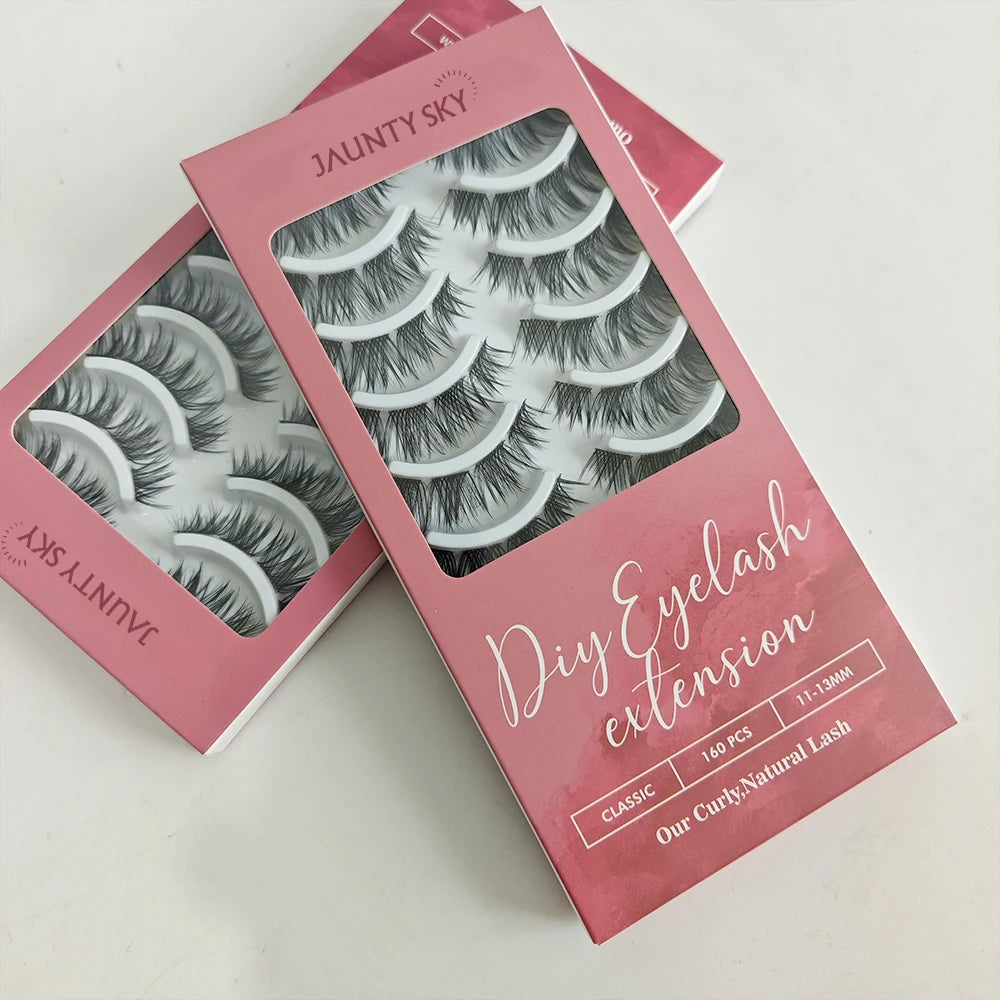 Diy Cluster Lashes Set 0.05 0.07mm Pre-Cut Eyelash Segment Lash Clusters Kit with Lash