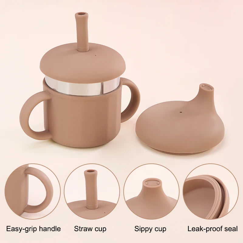 Food Grade Supplies Silicone Bib Spoon Bowl Kids Dining Baby Accessories Feeding