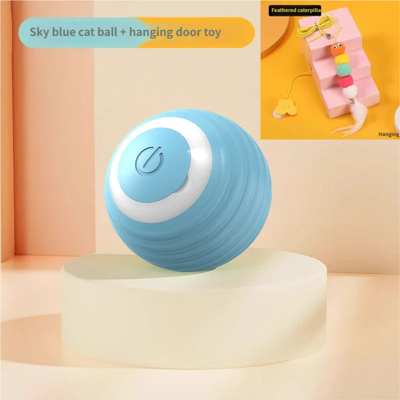 Electric Automatic Modern TPR Bite-Resistant Bouncing Ball Chew Toy