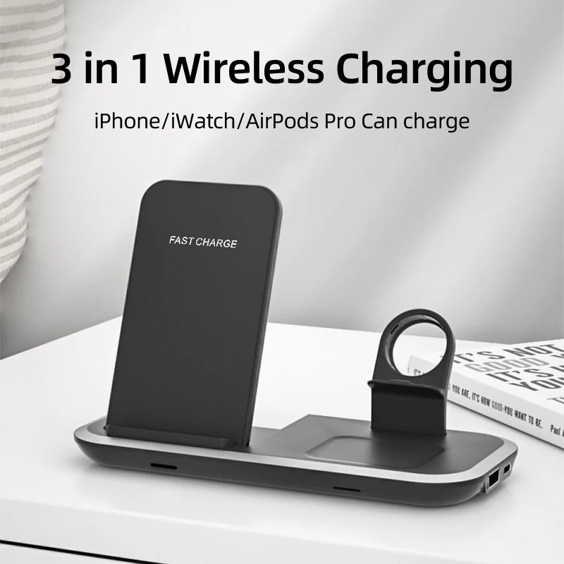 3-in-1 Wireless Charging Station Dock for iPhone 13/13 Pro/13 Pro Max